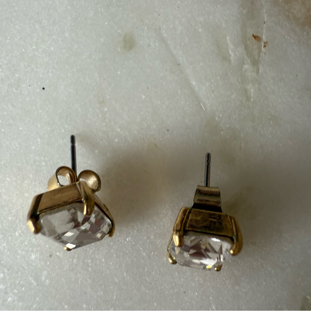 Kate Spade Gold Rectangular Stud Earrings - image 3